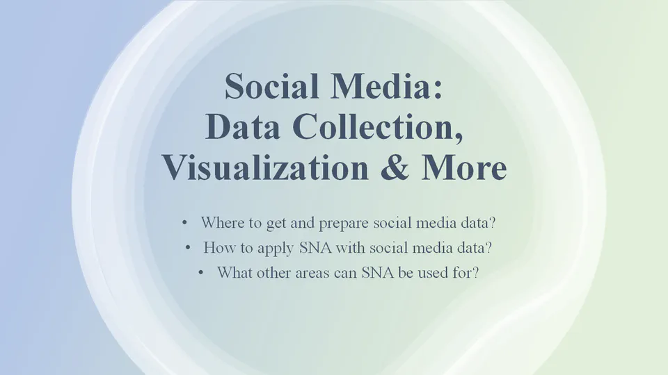 Social Network Analysis Methods